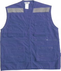 Chaleco Geologo De Gabardina-XL-Azul