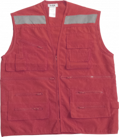 Chaleco Geologo De Gabardina-XL-Rojo